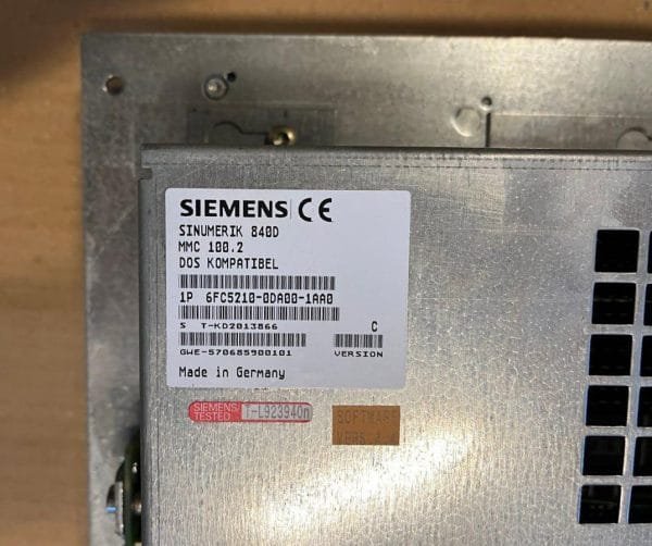Siemens 6FC5203-0AB20-1AA0 complete panel with 6FC5210-0DA00-1AA0 MMC+power supply. samonde. spare part. industrial. cnc